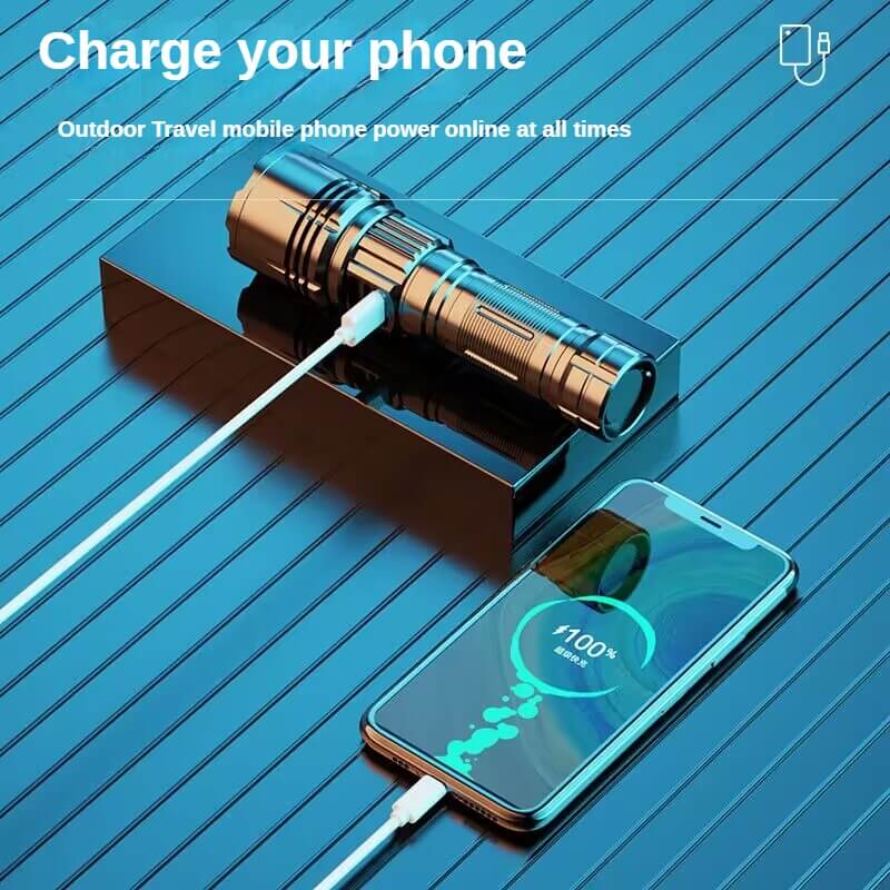 【SG-X20】New Design Super Bright Rechargeable 21700 Battery Laser Zoom Flashlight